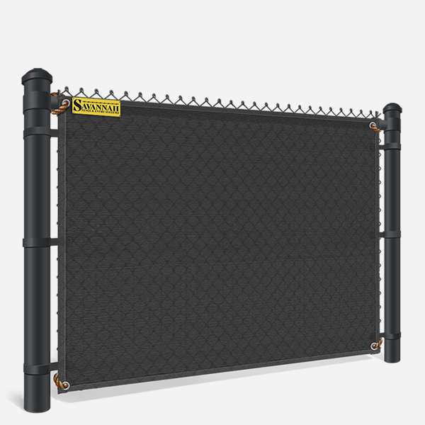 Commercial Chain Link Fence With Wind Screen- Savannah Georgia