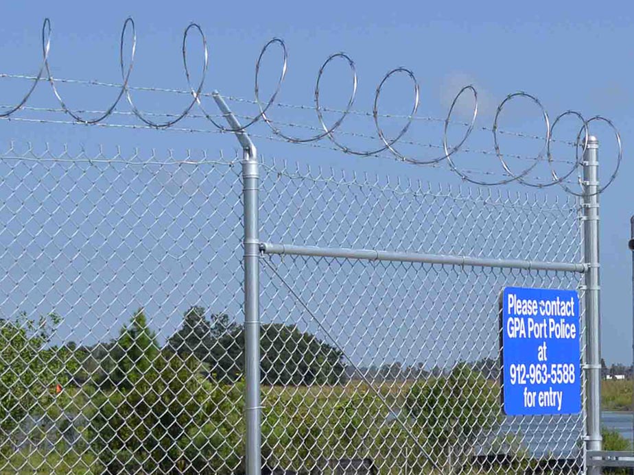 Security options for Chain Link Fencing in Savannah Georgia