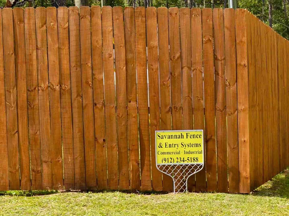 Commercial Wood Fence - Savannah Georgia
