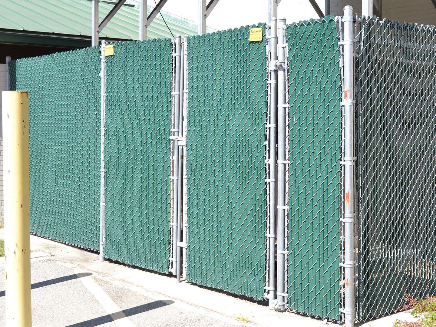 Chatham County Georgia chain link privacy fencing