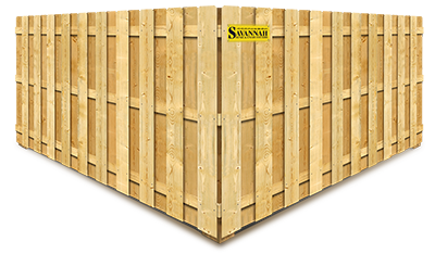 Chatham County GA Shadowbox style wood fence