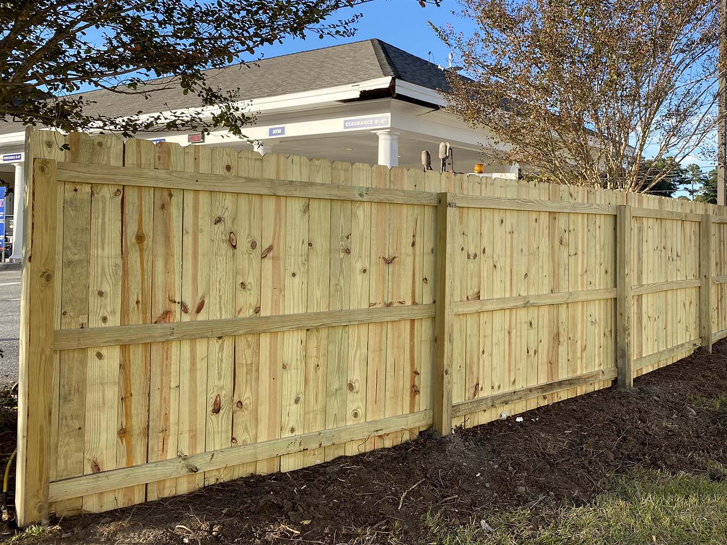 Chatham County Georgia wood privacy fencing